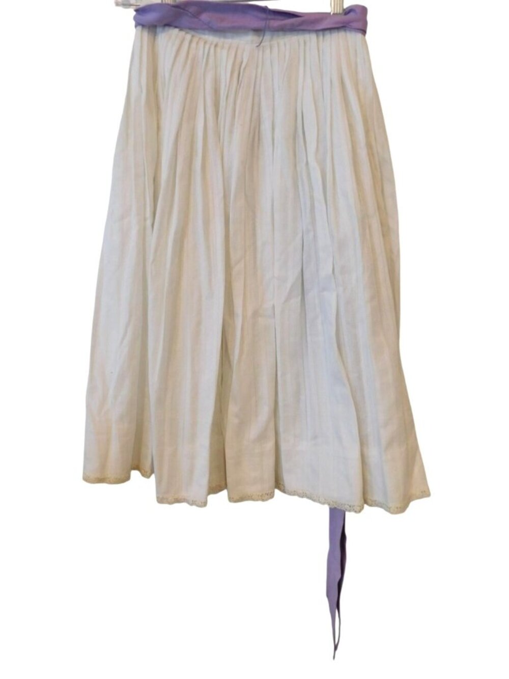 Gale & Gale Modern Jr White Cotton Prairie Skirt 23" 1950s Waist Cottagecore